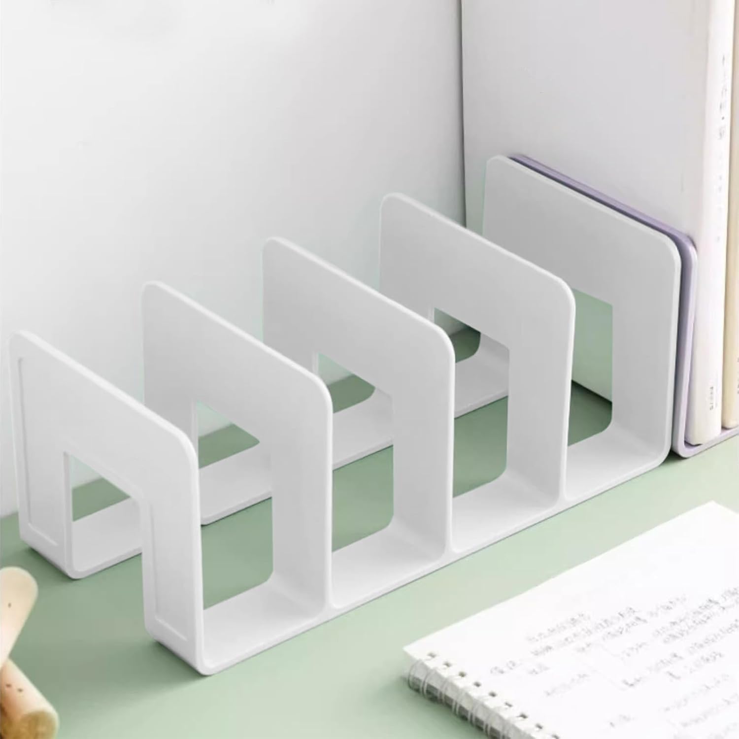 Desk Organizer Bookshelf File Folder Organizer Binder Holder File Sorter Desk Accessories & Workspace Organizers Classroom Office Supplies Storage Desktop Bookshelf Book Rack